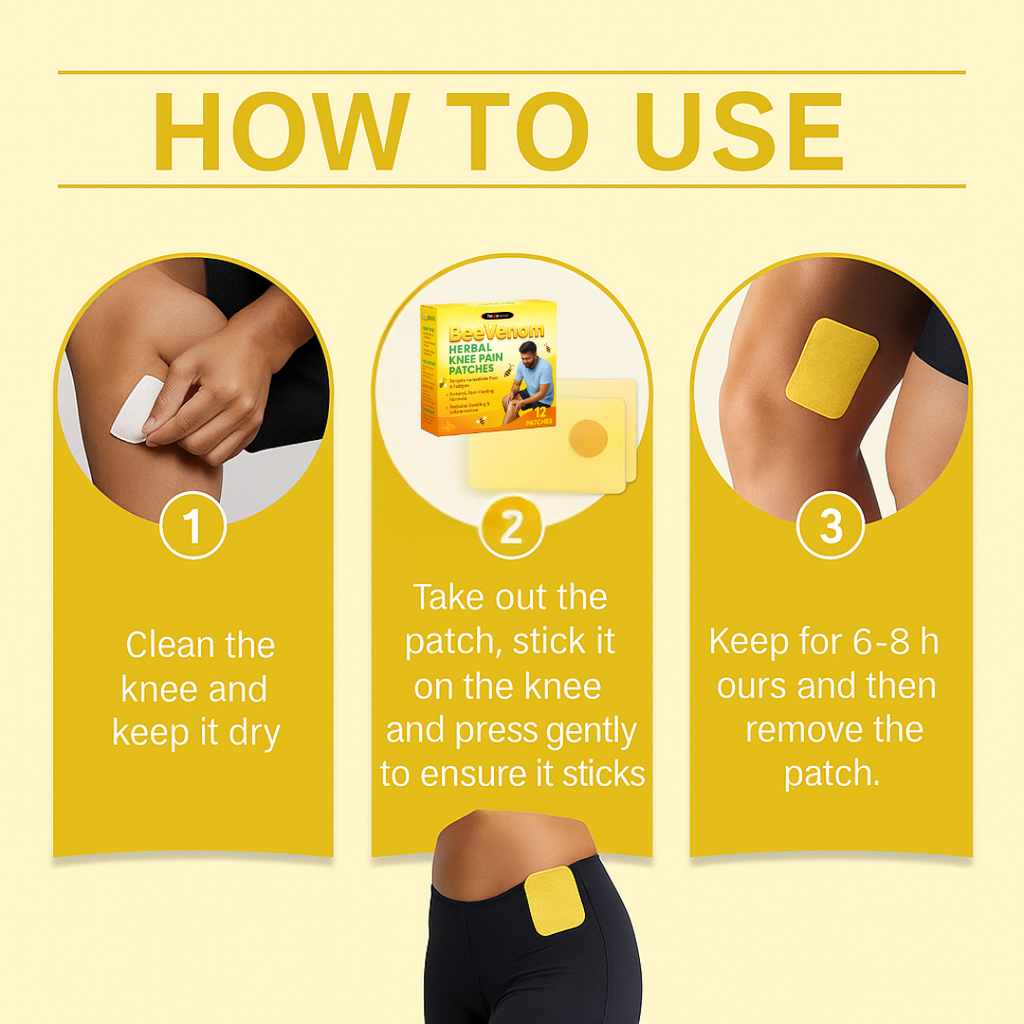 Bee Venom Knee Patches | Detoxify Body | Relief Joint Pain | Loose Extra Fat