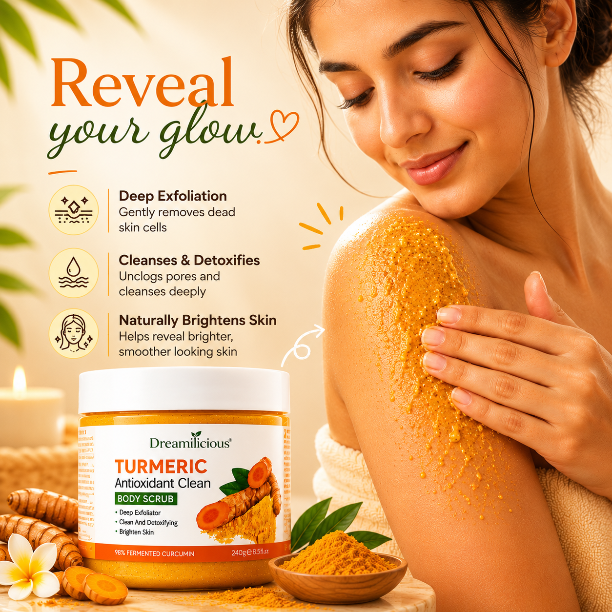 🌼 Dreamilicious® Turmeric Body Scrub